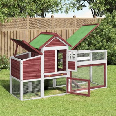 B&Q -  Chicken Coop Mocha 186.5X58.5X113 Cm Solid Wood Pine