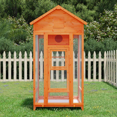 Vidaxl (Brown) Bird House Wooden Bird Aviary Cage Finch Martin House Solid Wood Pine - Image 3