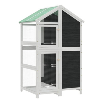 Vidaxl Bird House Grey 97X81X152 Cm Solid Wood Pine from B&Q