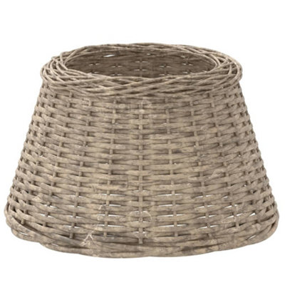 B&Q -  Lamp Shade Brown 45X28 Cm Wicker Lamp Shades