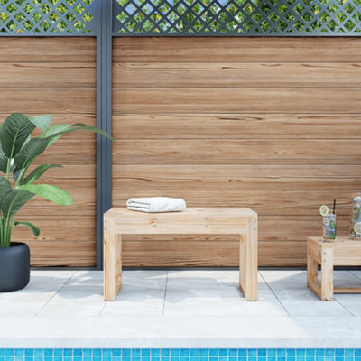 Vidaxl Garden Bench 80X38X45 Cm Solid Wood Pine Garden Benches from B&Q