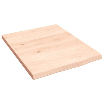 B&Q -  Wall Shelf 40X50X2 Cm Untreated Solid Wood Oak