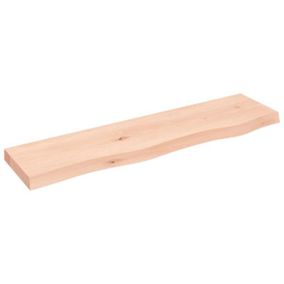 Vidaxl (Brown, 80 X 20 X 4 Cm) Wall Shelf Wooden Floating Shelf Display Shelf Treated Solid Wood Oak - Image 3