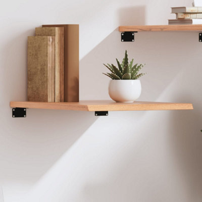 Vidaxl Wall Shelf 40X50x2 Cm Treated Solid Wood Oak Light/Brown
