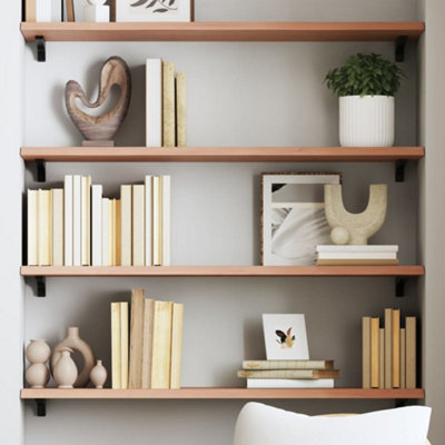 Vidaxl Wall Shelf 80X30x2 Cm Treated Solid Wood Oak Light/Brown