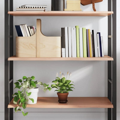 vidaXL - Wall Shelf - Solid Oak - 80 x 40 x 2cm - Light Brown - Image 4