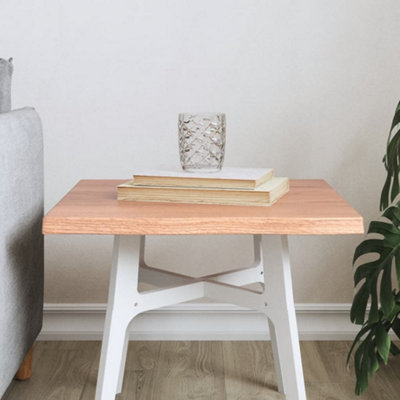 Vidaxl Table Top Light Brown 40X40X2 Cm Treated Solid Wood Oak Live Edge Table Tops from B&Q