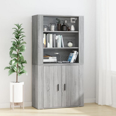 B&Q -  Highboard Grey Sonoma Engineered Wood