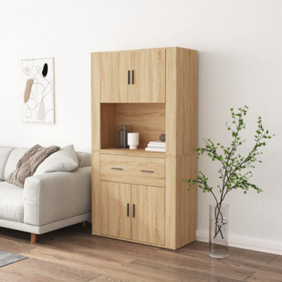 Vidaxl Highboard Sonoma Oak Engineered Wood Highboards