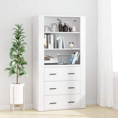 B&Q -  Highboard White Engineered Wood