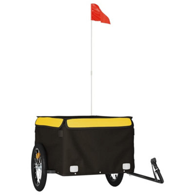B&Q -  Bike Trailer Black And Yellow 45 Kg Iron