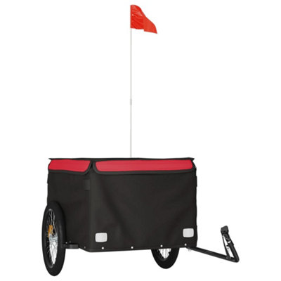B&Q -  Bike Trailer Black And Red 45 Kg Iron