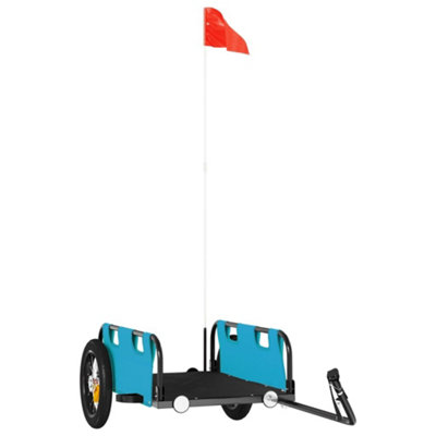 Vidaxl Bike Trailer Blue Oxford Fabric And Iron from B&Q