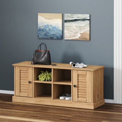 B&Q -  Shoe Bench Vigo 106X35X45 Cm Solid Wood Pine