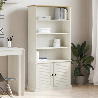 Vidaxl Bookcase Vigo White 85X35X170 Cm Solid Wood Pine from B&Q