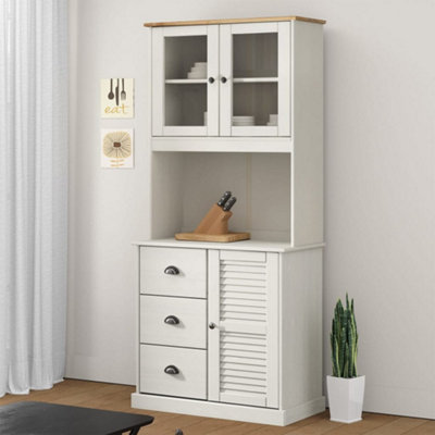 Vidaxl Dresser Top Vigo White 78X30X100 Cm Solid Wood Pine from B&Q