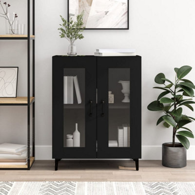 B&Q -  Sideboard Black 69.5X34X90 Cm Engineered Wood