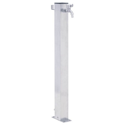 B&Q -  Garden Water Column 100 Cm Stainless Steel Square