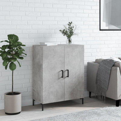 B&Q -  Sideboard Concrete Grey 69.5X34X90 Cm Engineered Wood