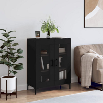 Vidaxl Sideboard 69.5X34x90 Cm Engineered Wood Black