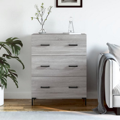 Vidaxl Sideboard Storage Side Cabinet Cupboard Grey Sonoma Engineered Wood - Image 3