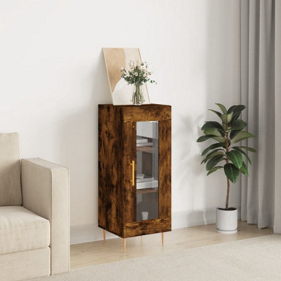 B&Q -  Sideboard Smoked Oak 34.5X34X90 Cm Engineered Wood