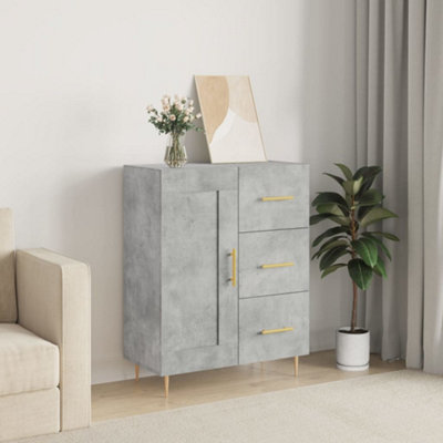 Vidaxl Sideboard Concrete Grey 69.5X34X90 Cm Engineered Wood from B&Q