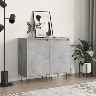B&Q -  Sideboards 2 Pcs Concrete Grey 40X35X70 Cm Engineered Wood