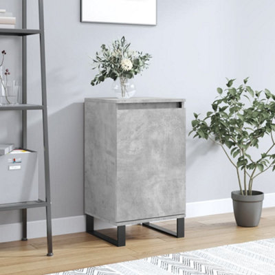 Vidaxl (Concrete Grey, 1 Pcs) Sideboard Storage Side Cabinet Cupboards 2 Pcs White Engineered Wood - Image 4