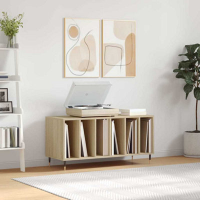 B&Q -  Record Cabinet Sonoma Oak 100X38X48 Cm Engineered Wood
