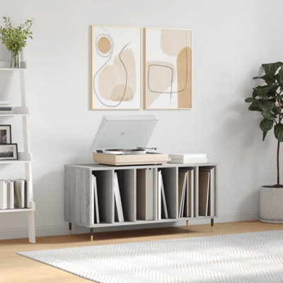 B&Q -  Record Cabinet Grey Sonoma 100X38X48 Cm Engineered Wood