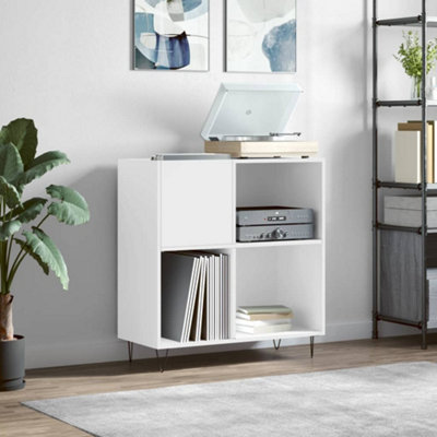 B&Q -  Record Cabinet White 84.5X38X89 Cm Engineered Wood