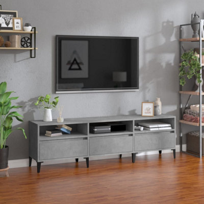B&Q -  Tv Cabinet Concrete Grey 150X30X44.5 Cm Engineered Wood
