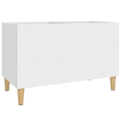 Vidaxl White Record Cabinet 74.5X38x48 Cm Engineered Wood