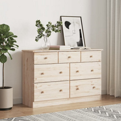 B&Q -  Chest Of Drawers Alta 112X35X73 Cm Solid Wood Pine