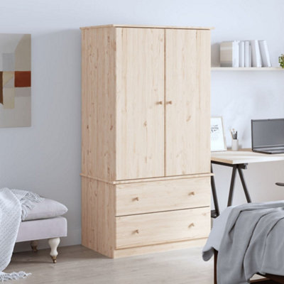 Vidaxl Wardrobe Alta 90X55X170 Cm Solid Wood Pine from B&Q