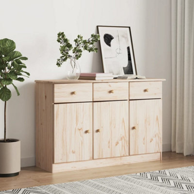 B&Q -  Sideboard Alta 112X35X73 Cm Solid Wood Pine