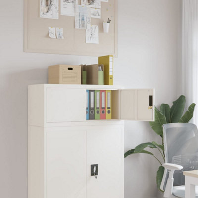 Vidaxl File Cabinet White 90X40X40 Cm Steel from B&Q
