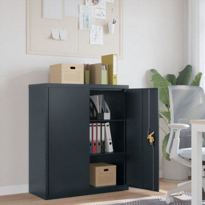 Vidaxl File Cabinet Anthracite 90X40X105 Cm Steel from B&Q