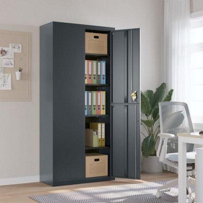 Vidaxl File Cabinet Anthracite 90X40X200 Cm Steel from B&Q