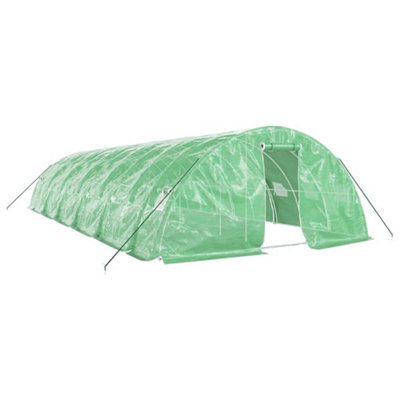 Vidaxl Greenhouse With Steel Frame Green 60 M² 12X5X2.3 M from B&Q