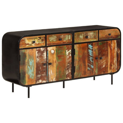 B&Q -  Sideboard 140X35X70 Cm Solid Wood Reclaimed And Metal
