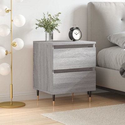 Vidaxl Bedside Cabinet Grey Sonoma 40X35X50 Cm Engineered Wood Bedside Cabinets from B&Q
