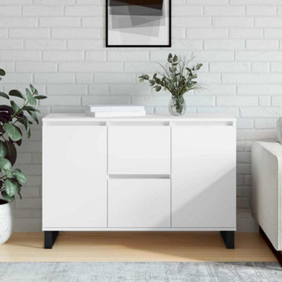 VIDAXL Sideboard - 2 Door 2 Drawer - White - Wood - Image 4