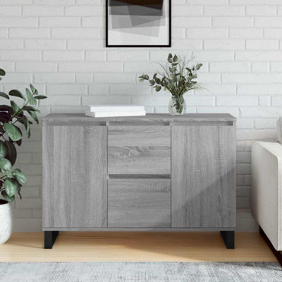 B&Q -  Sideboard Grey Sonoma 101.5X35X70 Cm Engineered Wood