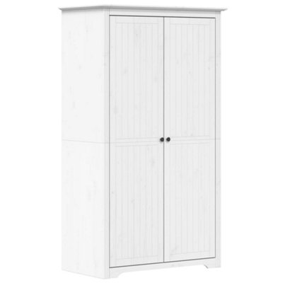 Vidaxl Wardrobe Bodo White 101X52X176.5 Cm Solid Wood Pine from B&Q