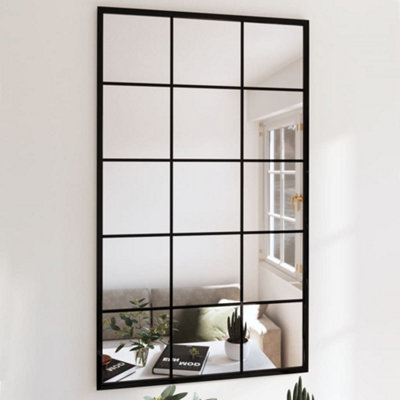 Vidaxl Wall Mirrors 2 Pcs Black 100X60 Cm Metal from B&Q