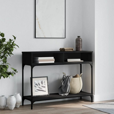 B&Q -  Console Table Black 100X30.5X75 Cm Engineered Wood