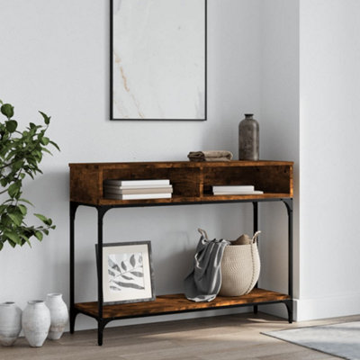 Vidaxl Console Table Smoked Oak 100X30.5x75 Cm Engineered Wood