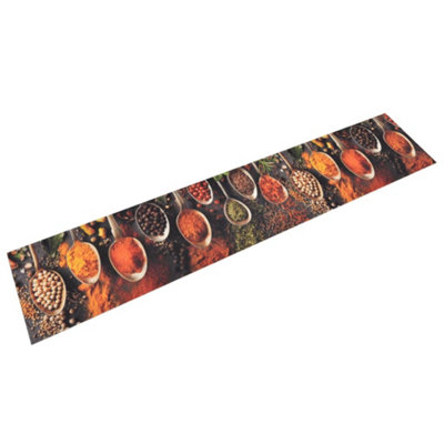 B&Q -  Kitchen Rug Washable Spoon & Spices 60X300 Cm Velvet